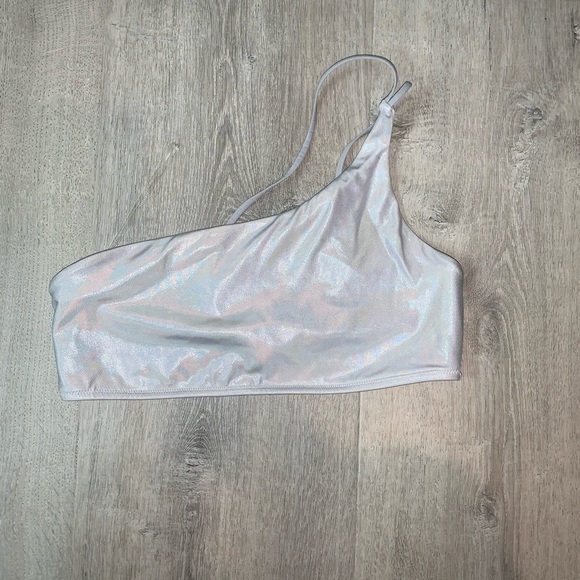 NWOT Forever21 Bikini Top Silver - Picture 1 of 2